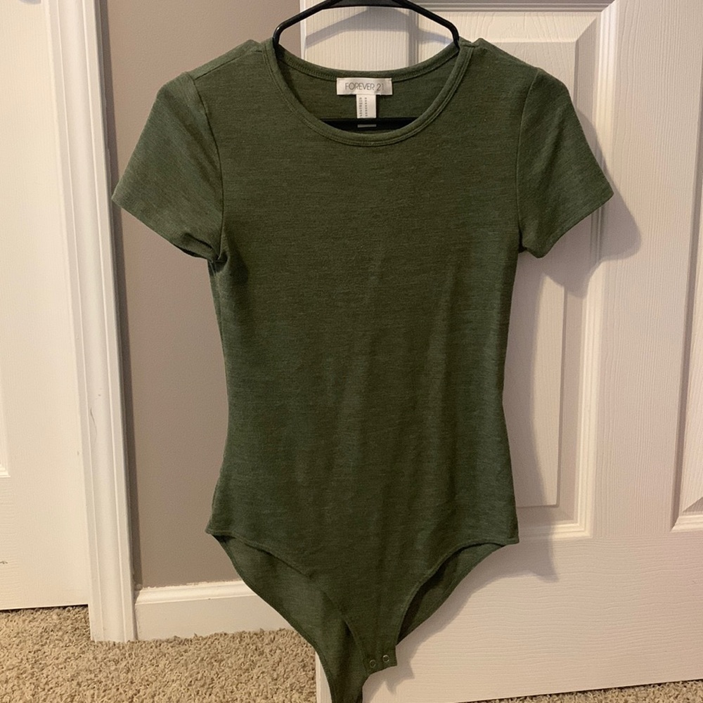 Medium, green body suit from forever 21